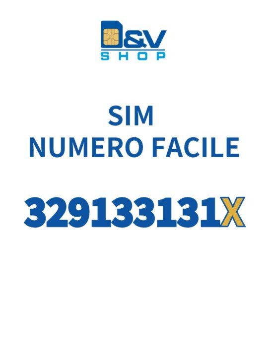 SIM Wind3 Numero Facile 329133131X Da Attivare