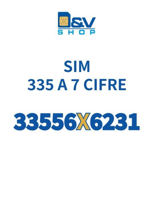 SIM Tim 335 a 7 Cifre 33556X6231