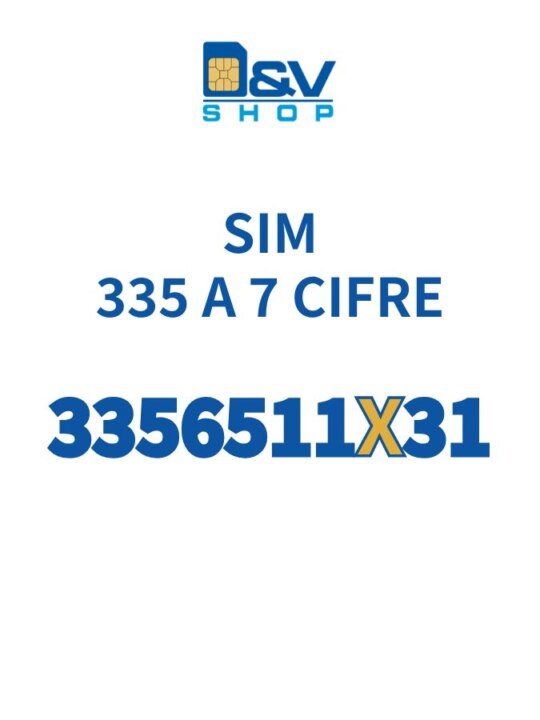 SIM Tim 335 a 7 Cifre 3356511X31