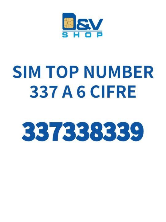 SIM Tim 337 Rarità Numerica a 6 Cifre 337338339 Top Number
