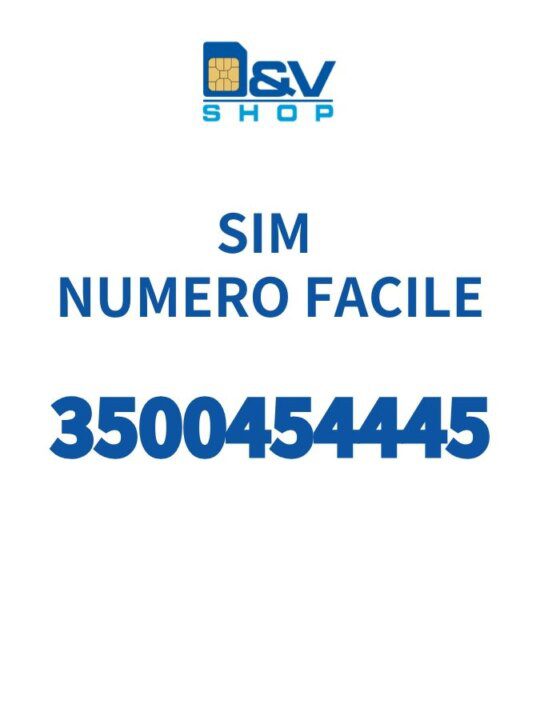 SIM Kena Mobile Numero Facile 3500454445 Da Attivare