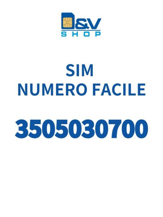 SIM Kena Mobile Numero Facile 3505030700 Da Attivare