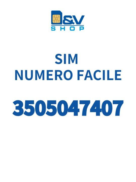 SIM Kena Mobile Numero Facile 3505047407 Da Attivare