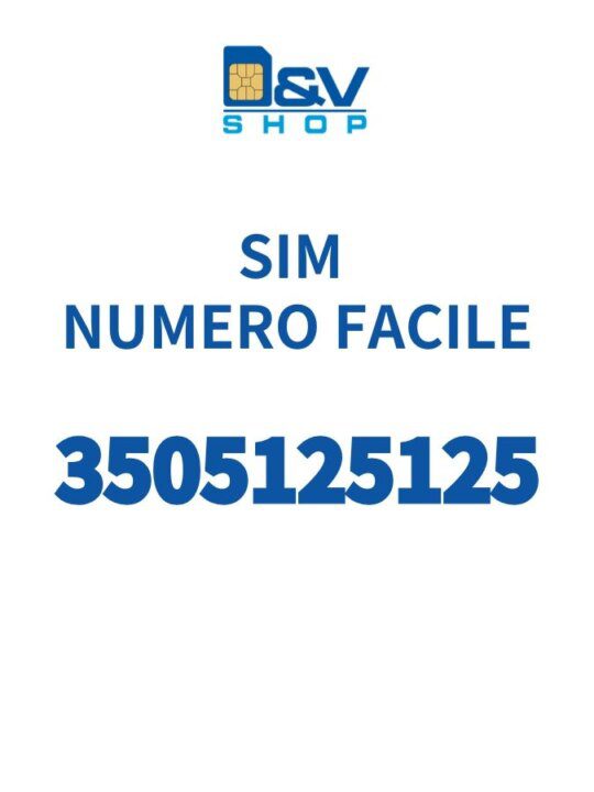 SIM Kena Mobile Numero Facile 3505125125 Da Attivare