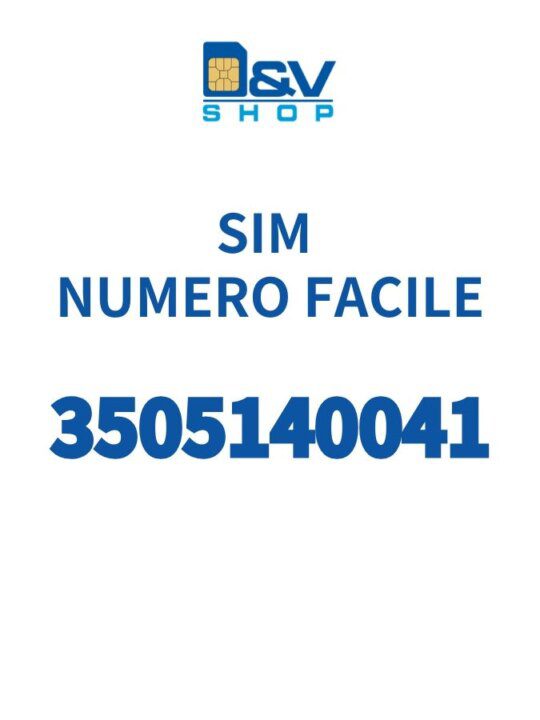 SIM Kena Mobile Numero Facile 3505140041 Da Attivare