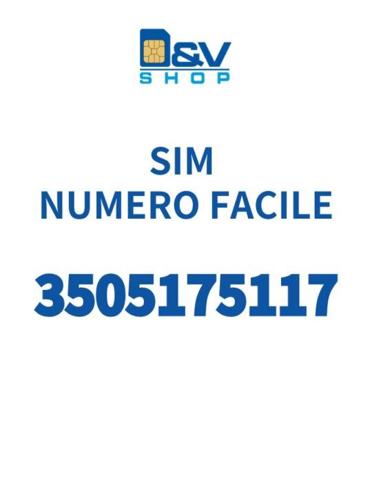 SIM Kena Mobile Numero Facile 3505175117 Da Attivare