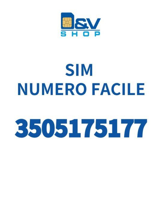 SIM Kena Mobile Numero Facile 3505175177 Da Attivare
