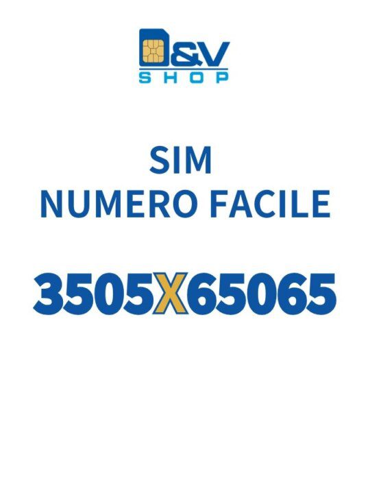 SIM Kena Mobile Numero Facile 3505X65065 Da Attivare