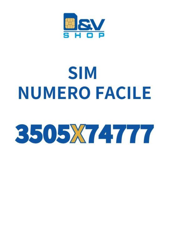 SIM Kena Mobile Numero Facile 3505X74777 Da Attivare