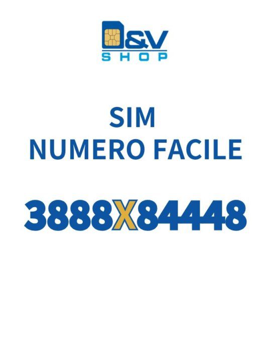 SIM Wind3 Numero Facile 3888X84448 Da Attivare