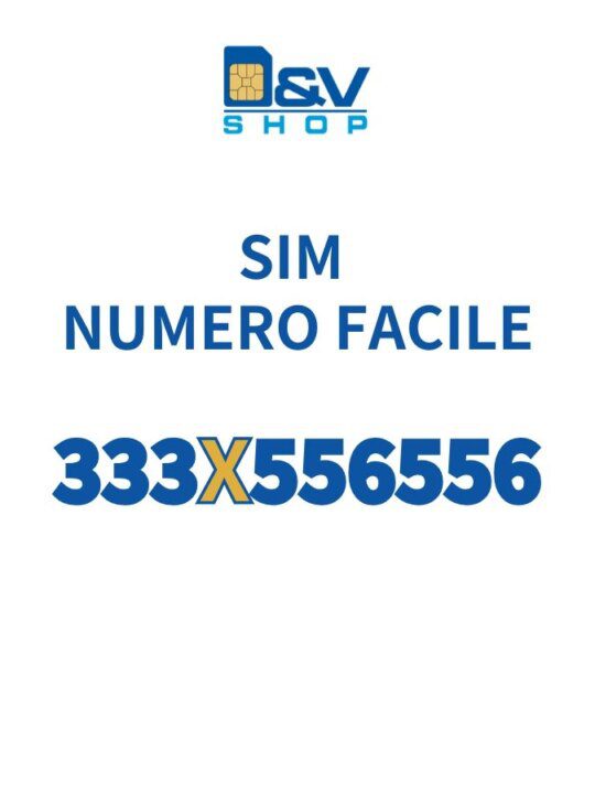 SIM Tim Numero Facile 333X556556 Da Attivare