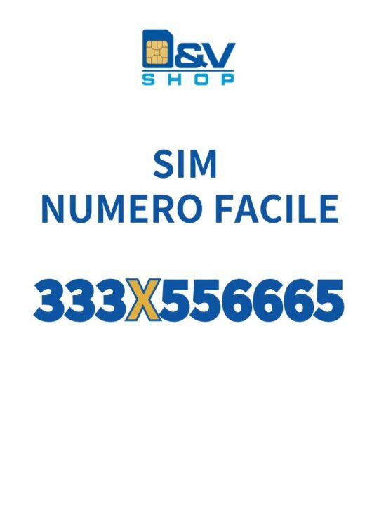 SIM Tim Numero Facile 333X556665 Da Attivare