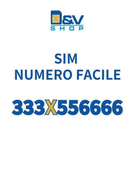 SIM Tim Numero Facile 333X556666 Da Attivare
