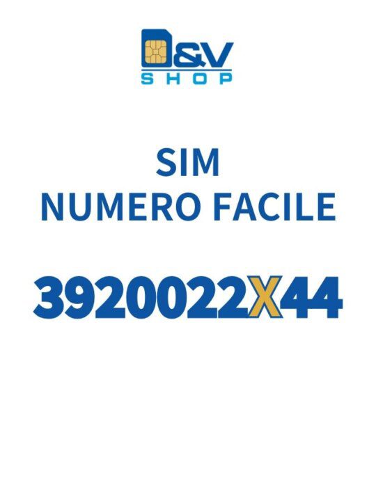 SIM Tre Numero Facile 3920022X44 Da Attivare