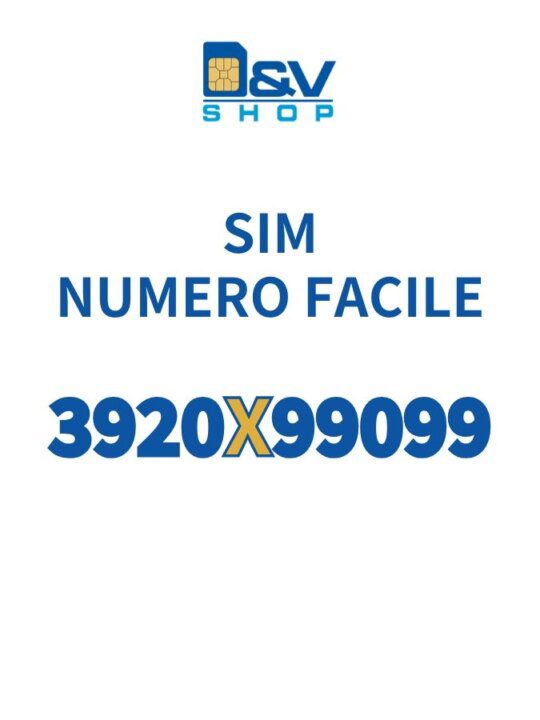 SIM Tre Numero Facile 3920X99099 Da Attivare