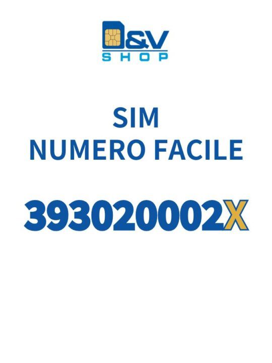 SIM Tre Numero Facile 393020002X Da Attivare