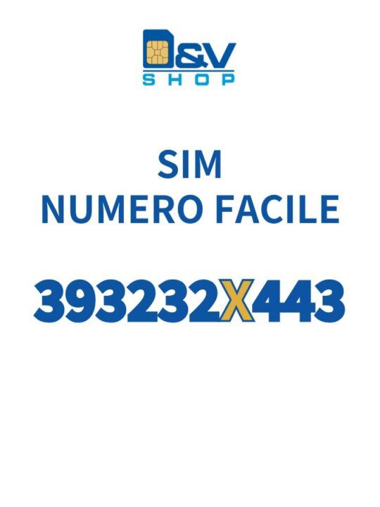 SIM Tre Numero Facile 393232X443 Da Attivare