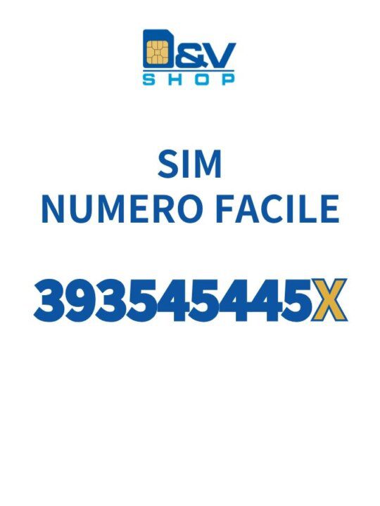 SIM Tre Numero Facile 393545445X Da Attivare