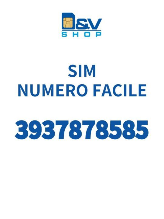 SIM Tre Numero Facile 3937878585 Da Attivare