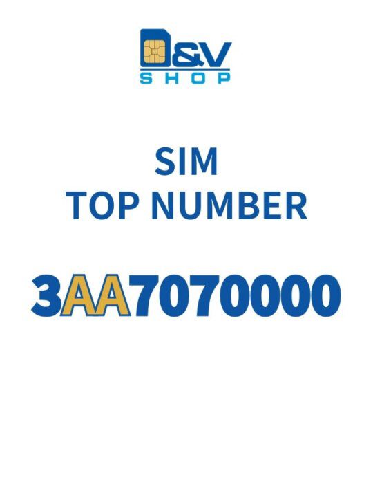 SIM Vodafone Top Number 3AA7070000