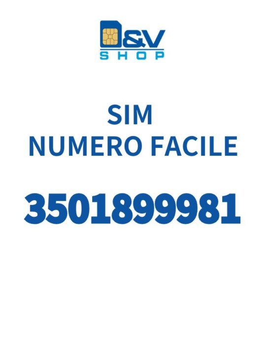SIM Kena Mobile Numero Facile 3501899981 Da Attivare