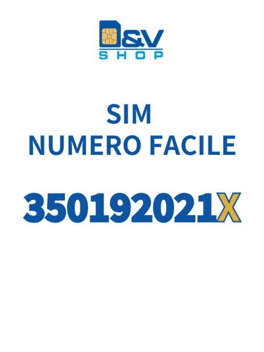 SIM Kena Mobile Numero Facile 350192021X Da Attivare