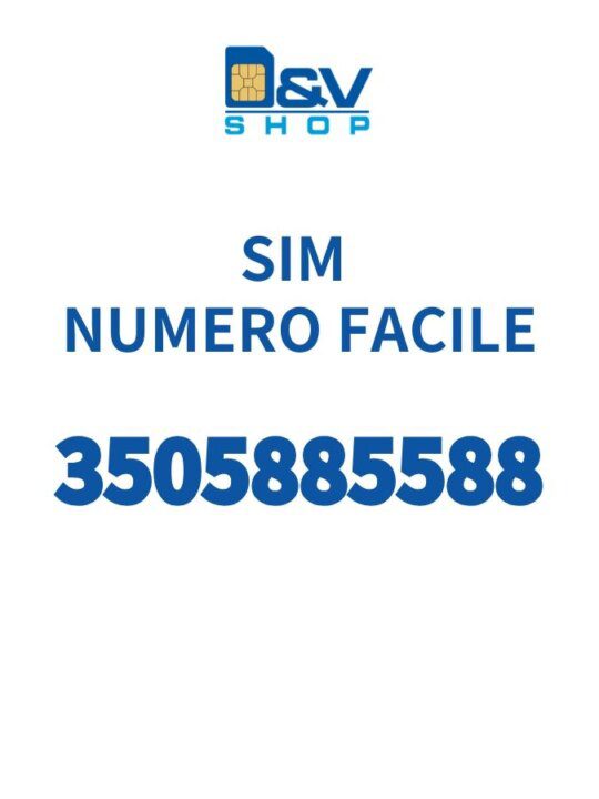 SIM Kena Mobile Numero Facile 3505885588 Da Attivare