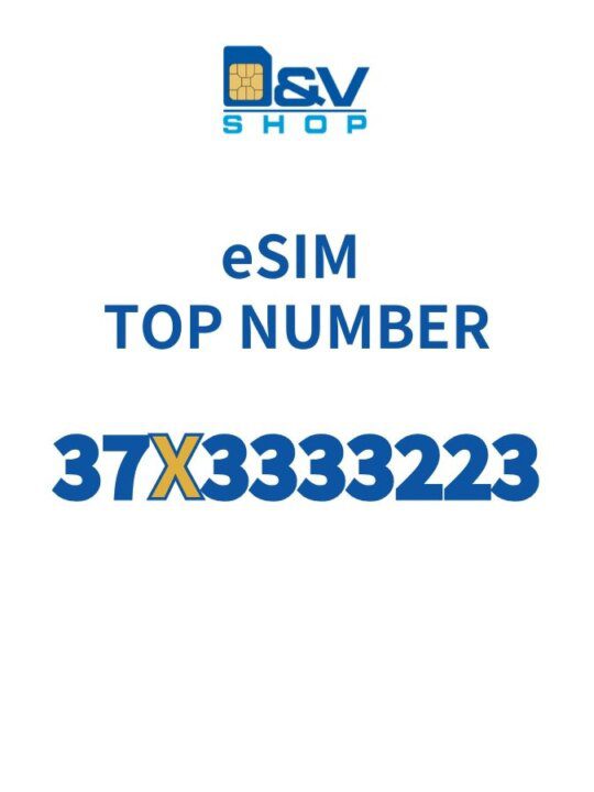eSIM Vodafone Top Number 37X3333223