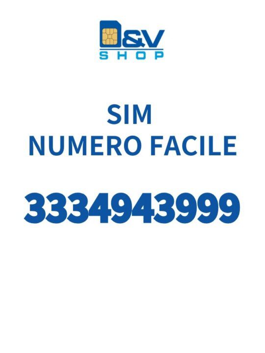 SIM Tim Numero Facile 3334943999 Da Attivare