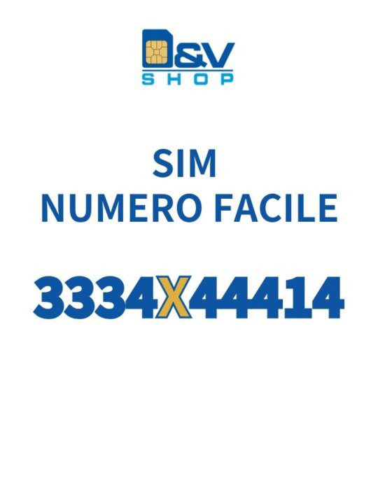 SIM Tim Numero Facile 3334X44414 Da Attivare