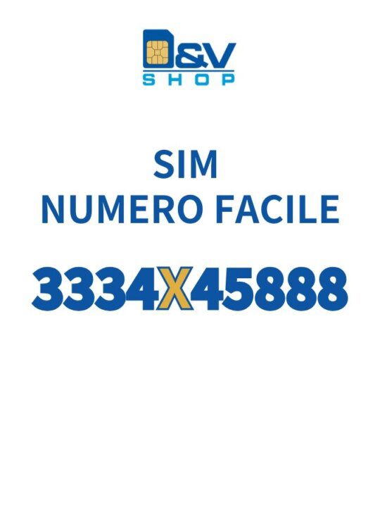 SIM Tim Numero Facile 3334X45888 Da Attivare