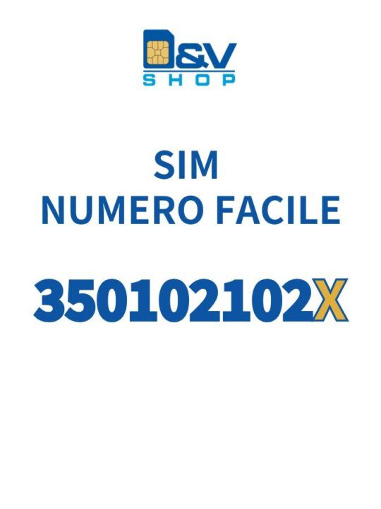 SIM Kena Mobile Numero Facile 350102102X Da Attivare