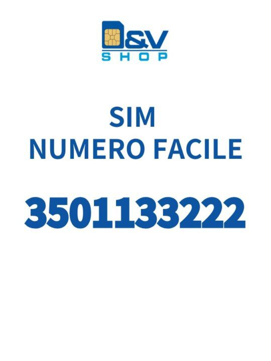 SIM Kena Mobile Numero Facile 3501133222 Da Attivare