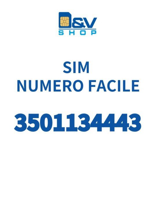 SIM Kena Mobile Numero Facile 3501134443 Da Attivare
