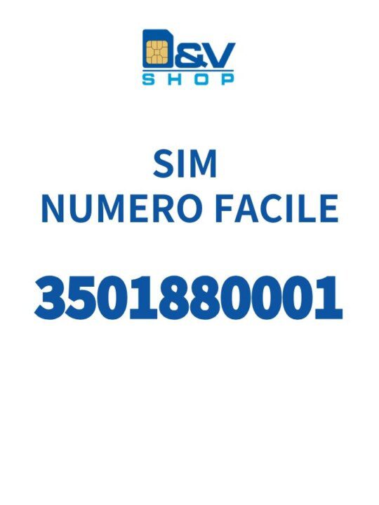 SIM Kena Mobile Numero Facile 3501880001 Da Attivare
