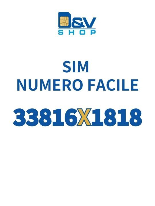 SIM Kena Mobile Numero Facile 33816X1818 Da Attivare