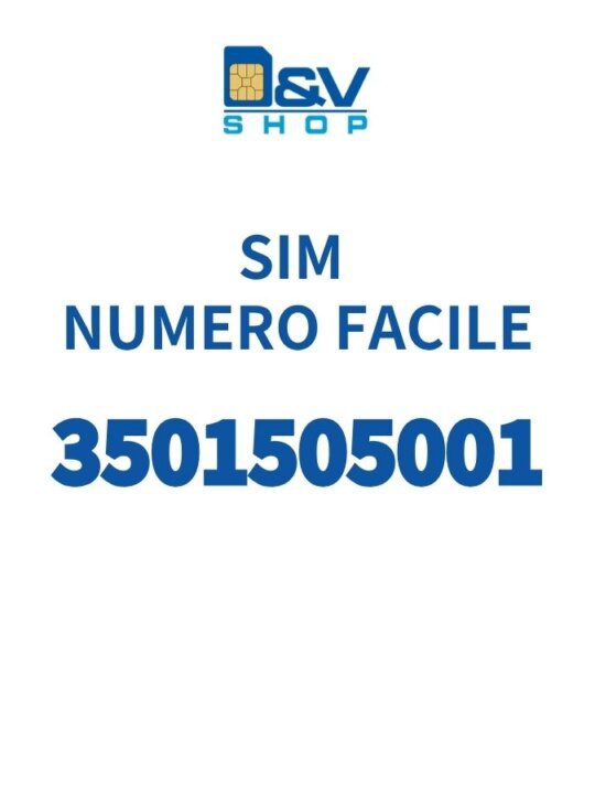SIM Kena Mobile Numero Facile 3501505001 Da Attivare