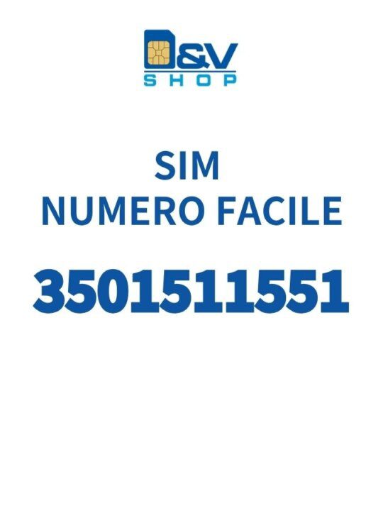 SIM Kena Mobile Numero Facile 3501511551 Da Attivare