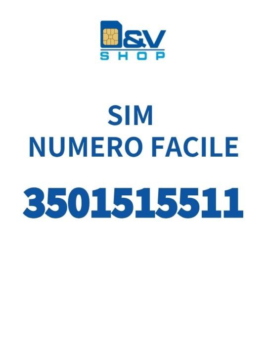 SIM Kena Mobile Numero Facile 3501515511 Da Attivare