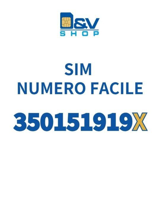 SIM Kena Mobile Numero Facile 350151919X Da Attivare