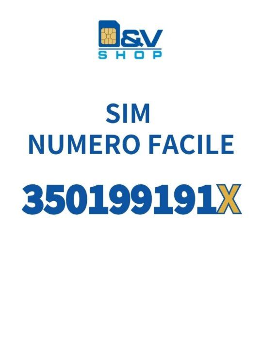 SIM Kena Mobile Numero Facile 350199191X Da Attivare