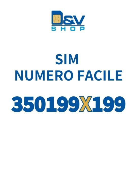 SIM Kena Mobile Numero Facile 350199X199 Da Attivare