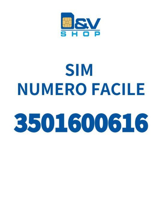 SIM Kena Mobile Numero Facile 3501600616 Da Attivare