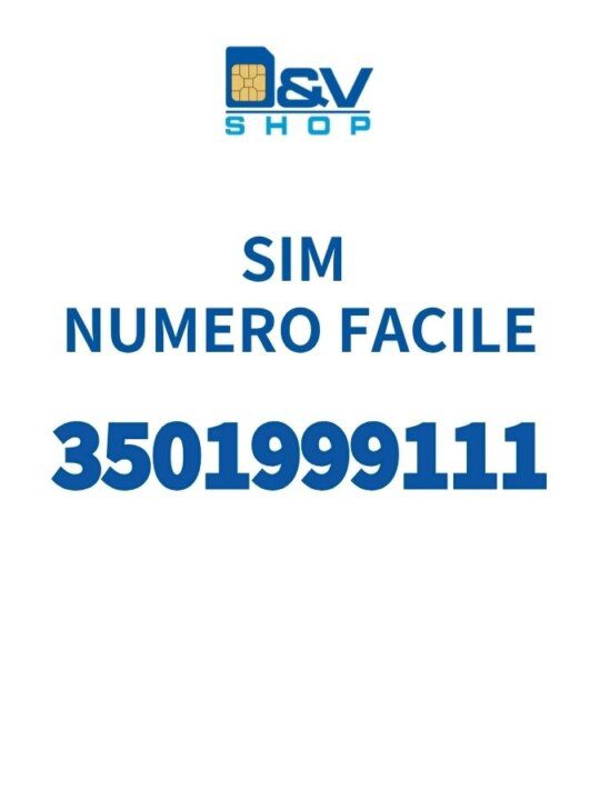 SIM Kena Mobile Numero Facile 3501999111 Da Attivare