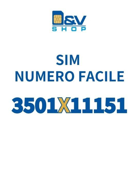 SIM Kena Mobile Numero Facile 3501X11151 Da Attivare