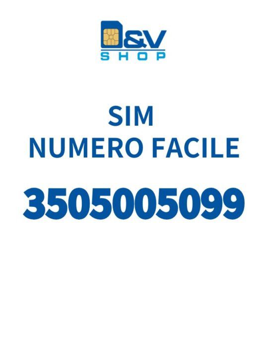 SIM Kena Mobile Numero Facile 3505005099 Da Attivare