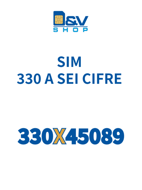 SIM Tim A 6 Cifre 330 Rarità Numerica 33084X089