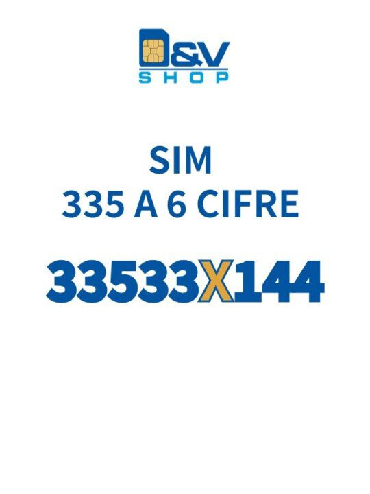 SIM Tim 335 a 6 Cifre 33533X144 Rarità Numerica