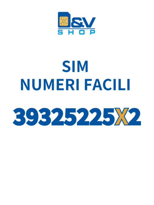 SIM Wind3 Numero Facile 39325225X2 Da Attivare